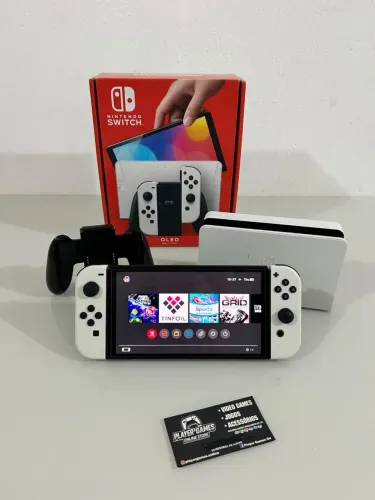 Nintendo Switch OLED Desbloqueado!! 64GB + 128GB (Aceito Cartão)