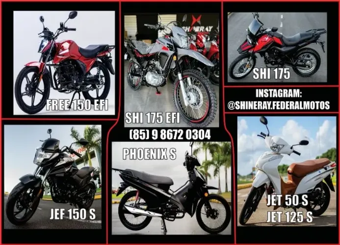 Shineray Jet 50 , Shineray Jet 125 , Shineray 150 , Shineray 175 , Shineray 250