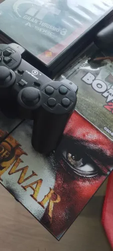 Playstation 02 destravado controle sem fio 