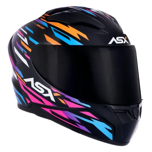 Capacete Arrow Preto Brilho Laranja/ Rosa