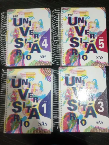 4 livros SAS de capa dura para se preparar para o Enem e concursos em geral