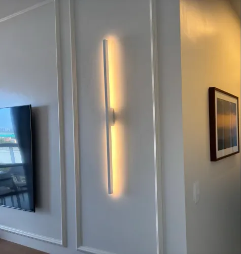 Arandela BIVOLT 100cm BRANCA Iluminação QUENTE BIVOLT