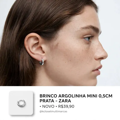 Brinco argolinha mini Zara novo