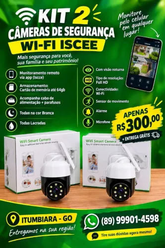Kit 2 Smart câmeras wifi
