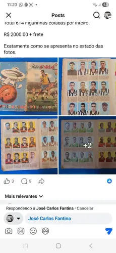 Álbum Completo 612 figurinhas Ídolos do Futebol Brasileiro 1955