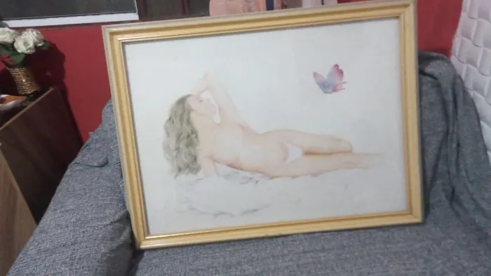 Quadro de Arte Figura Feminina Ilustração Mulher
