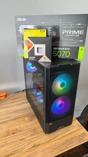 PC Gamer Completo Top de Linha Ryzen 7 9800X3D + RTX 5070 | 1 ano de uso