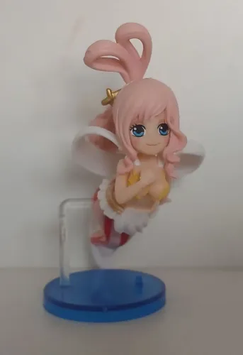 BONECO ACTION FIGURE MINIATURA ANIME ONE PIECE SEREIA SHIRAHOSHI CABELO ROSA
