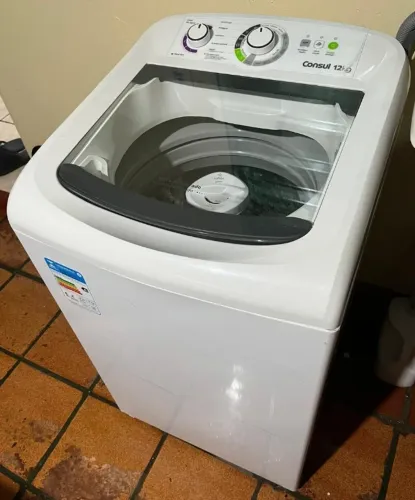 Máquina de Lavar Consul 12Kg Automática Cesto Inox 110 Volts - NOVA, AINDA COM OS PLÁSTICO