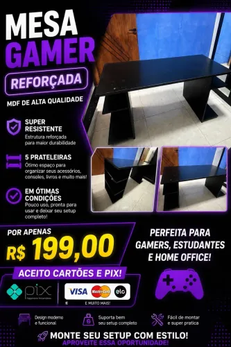 MESA GAME REFORÇADA