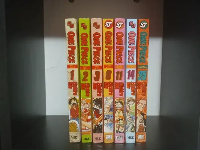 One Piece em Inglês Viz Media - Volumes 1, 2, 3, 8, 11, 14 e 25