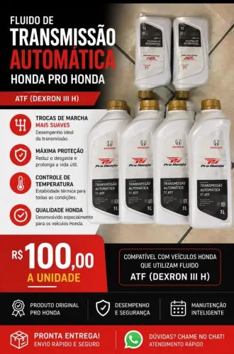Fluidos de transmissão automática Honda 