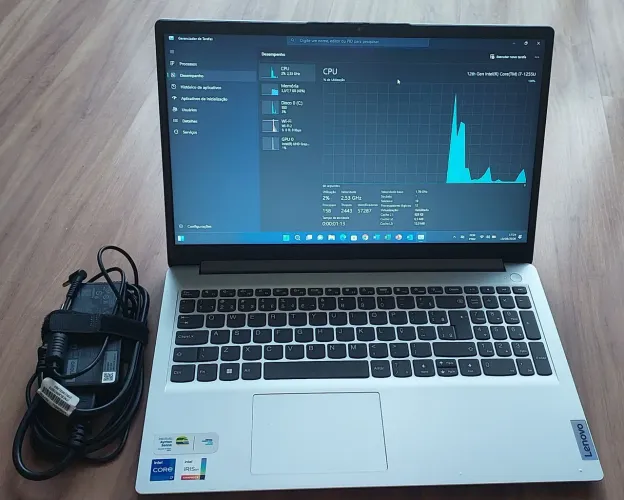 Notebook Lenovo i7 12th 1255u 15.6" ddr4 8gb nvme 256gb Novíssimo!