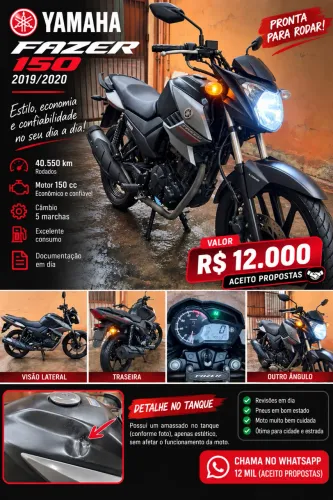 Moto Fazer 150 BlueFlex, ano 2019