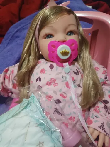 Bb reborn Sid nyl 50cm nova linda cabelo longos costurados loira vem com assessórios
