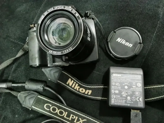 câmera fotográfica nikon coolpix p100 preta