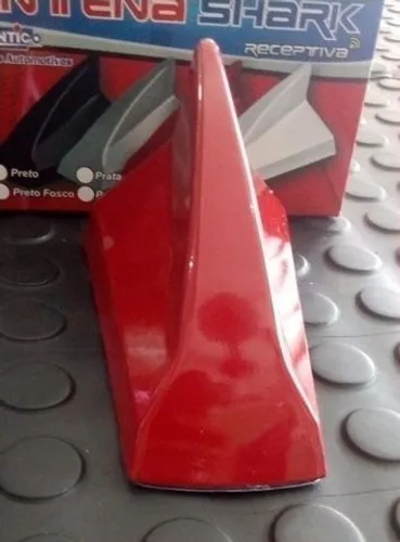 Antena Barbatana Shark Tubarão c sinal radio cores vermelho preto Fosco Prata sccmq qjmfc