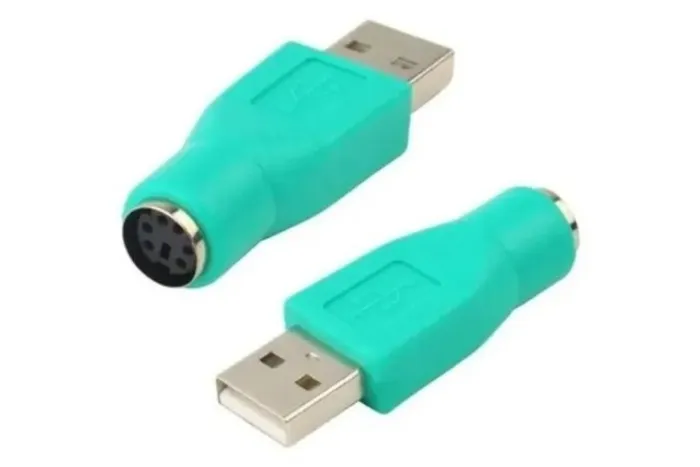 COD-CP525 Adaptador Usb Macho Para Ps2 Fêmea Teclado Ou Mouse Mini-din Automação 