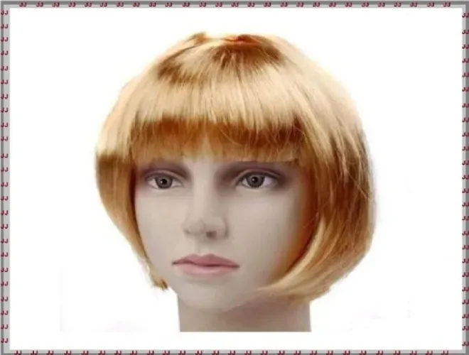 Perucas curta cabelo sintético para carnaval ou festas à fantasia