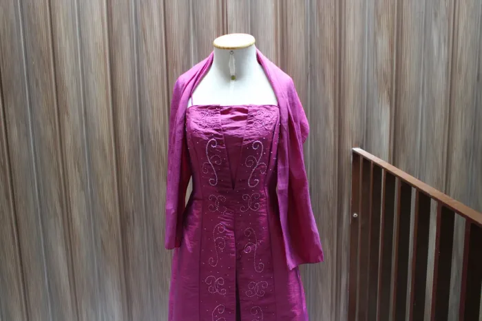 Vestido de festa rosa pink