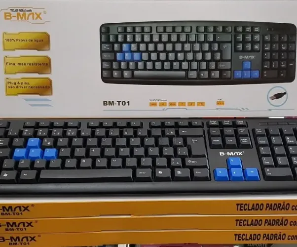 Teclado  c/  Fio   Super  Slim  B Max  !! Ergonômico .