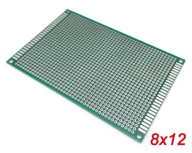 Placa De Circuito Impresso Dupla Face 8x12 Cm   Arduino Automação Robotica COD-CP113    