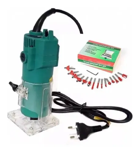 Tupia Laminadora 900W + Jogo Fresas 15 PEÇAS 6mm Multifunções