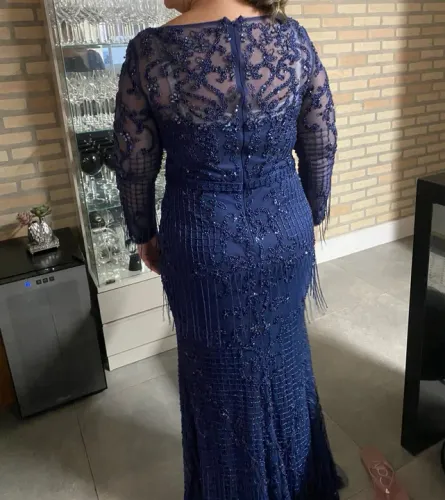 Vestido de festa luxo para madrinhas, mães de noivo /noiva