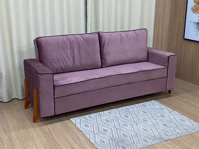 Sofá 3 Lugares Living 2,15 m Rose a54
