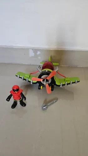 Avião imaginext original marca fisher price que atira com boneco Tijuca Rio RJ T