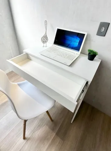 ESCRIVANINHA MULTIUSO OU MESA DE MANICURE COM GAVETA DE MDF