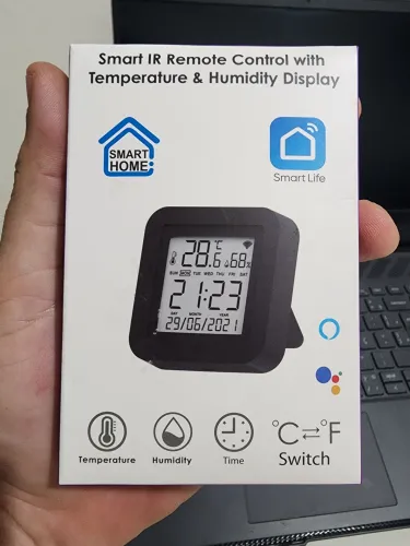 Controle Remoto Inteligente IR com Display de Temperatura e Umidade