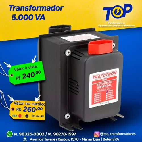 Transformador 5000va (1 ANO DE GARANTIA)