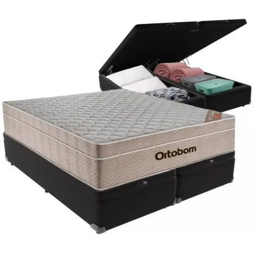 Colchão Queen Ortobom Molas Ensacadas com Bade Baú Blindado tt5432