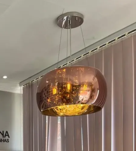 Luminária de teto moderna em cristal com design elegante