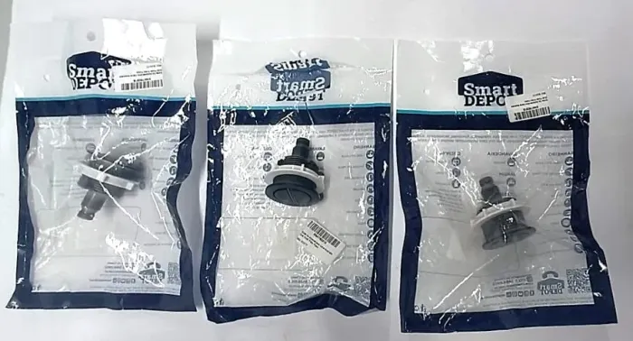 Botão De Acionamento Caixa Acoplada Dual Flush Preto Fosco SMART DEPOT - Kit com 03 peças 