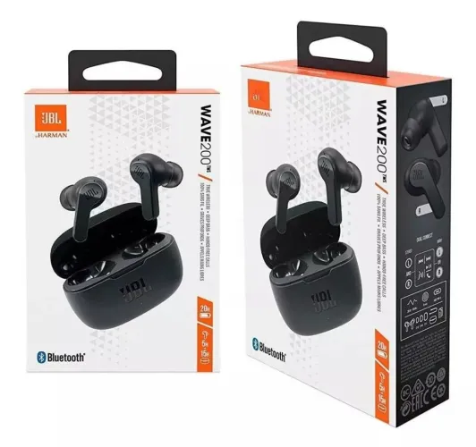 3 Fones de Ouvido JBL Wave 200 TWS - Bluetooth - Seminovo