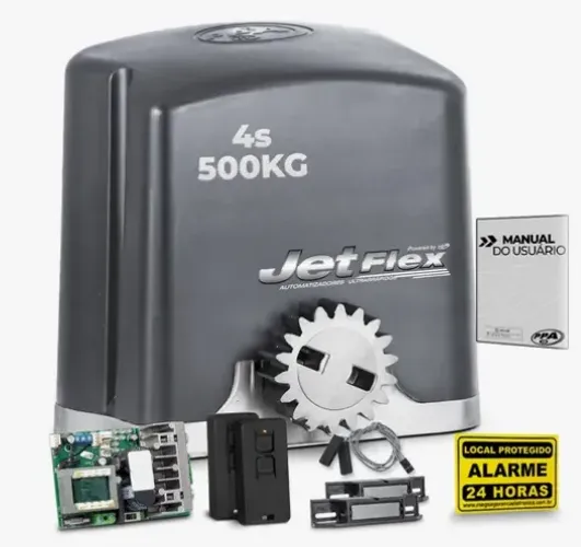 Motor de Portão PPA JetFlex 4 Segundos 500Kg Kit completo