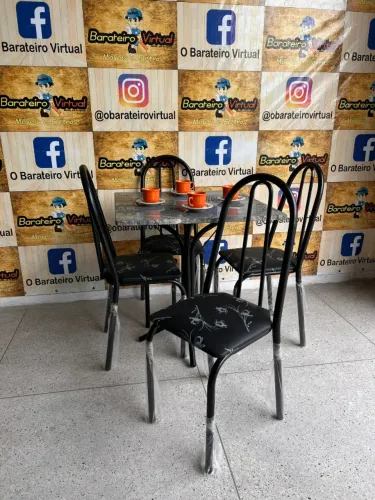 Mesa tampo quadrado 75x75 base pe de pinto