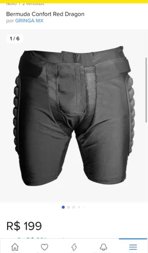 Bermuda Comfort Red Dragon bike motocross skate patins M