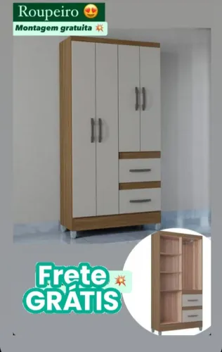 Guarda-Roupa Completo com Montagem Gratuita