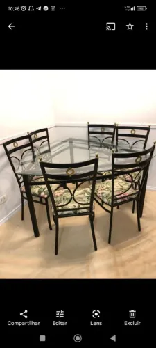 Pra vender ja!!Conjunto Mesa de Jantar com 6 Cadeiras e cristaleira 