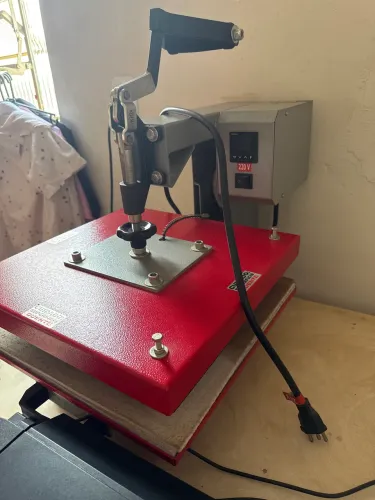 Prensa térmica plana 38x38 220V teflonada alta qualidade