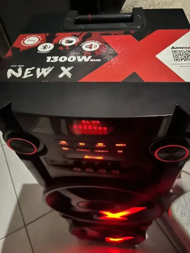 Caixa de Som Amvox New X ACA 1300W RMS Bluetooth