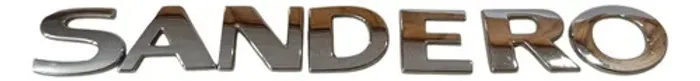 Emblema Sandero Tampa Traseira 2008 - 2013 Prateado