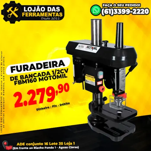 Furadeira de Bancada 1/2Cv Fbm160 Motomil