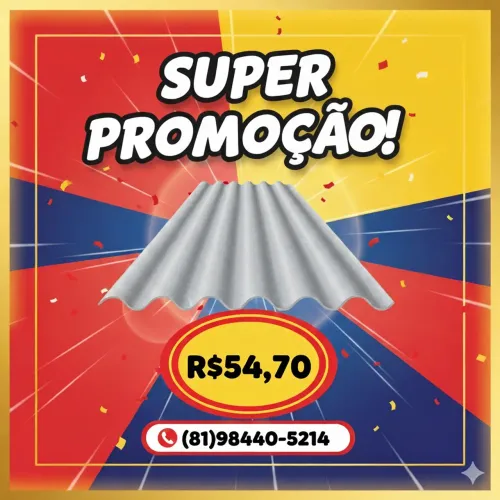 Telha Fibrocimento com Desconto Especial - Cobertura Econômica e Durável!<br>