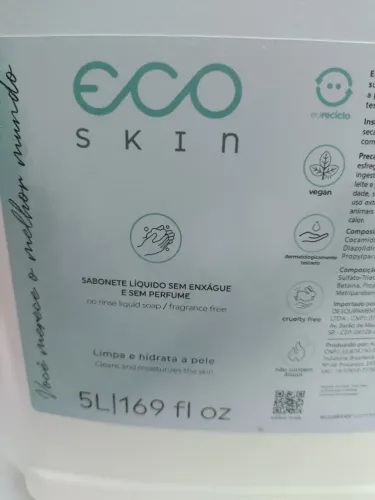 Sabonete Líquido S/ Enxague. Eco Skin. 5 Litros