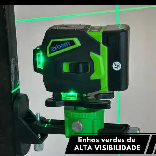 Nível Laser 12 Linhas Verde 40m Recarregável C/ Controle Pro