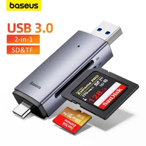 Leitor de Cartões SD e TF Baseus USB 3.0